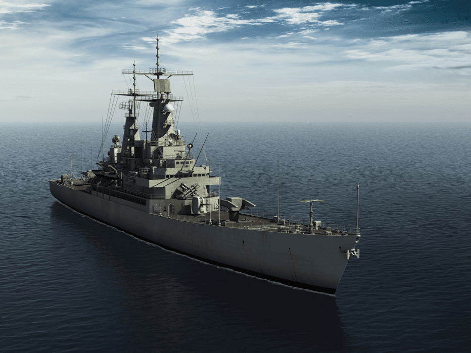 Navy Ship in the ocean
